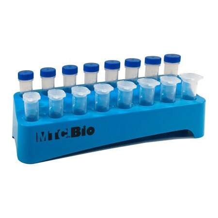 Mtc Bio MTC Bio 2 Tiered Rack For 5 ml MacroTubes, 16 Place, Blue C2590